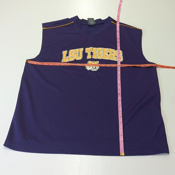 Two LSU Tigers Purple Size XL Shirts, one tee, one sleeveless jersey - Picture 11 of 12